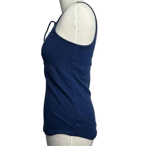 Free People ‘Emmy Lou’ Blue Ribbed Lace Up Tank Top Large - Picture 7 of 14